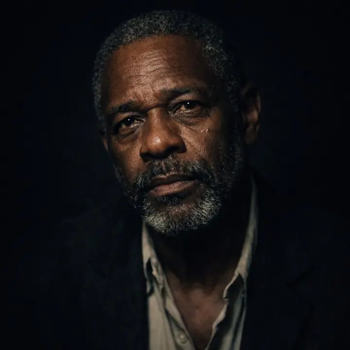 Close portrait of Bobby Chills against a dark background.